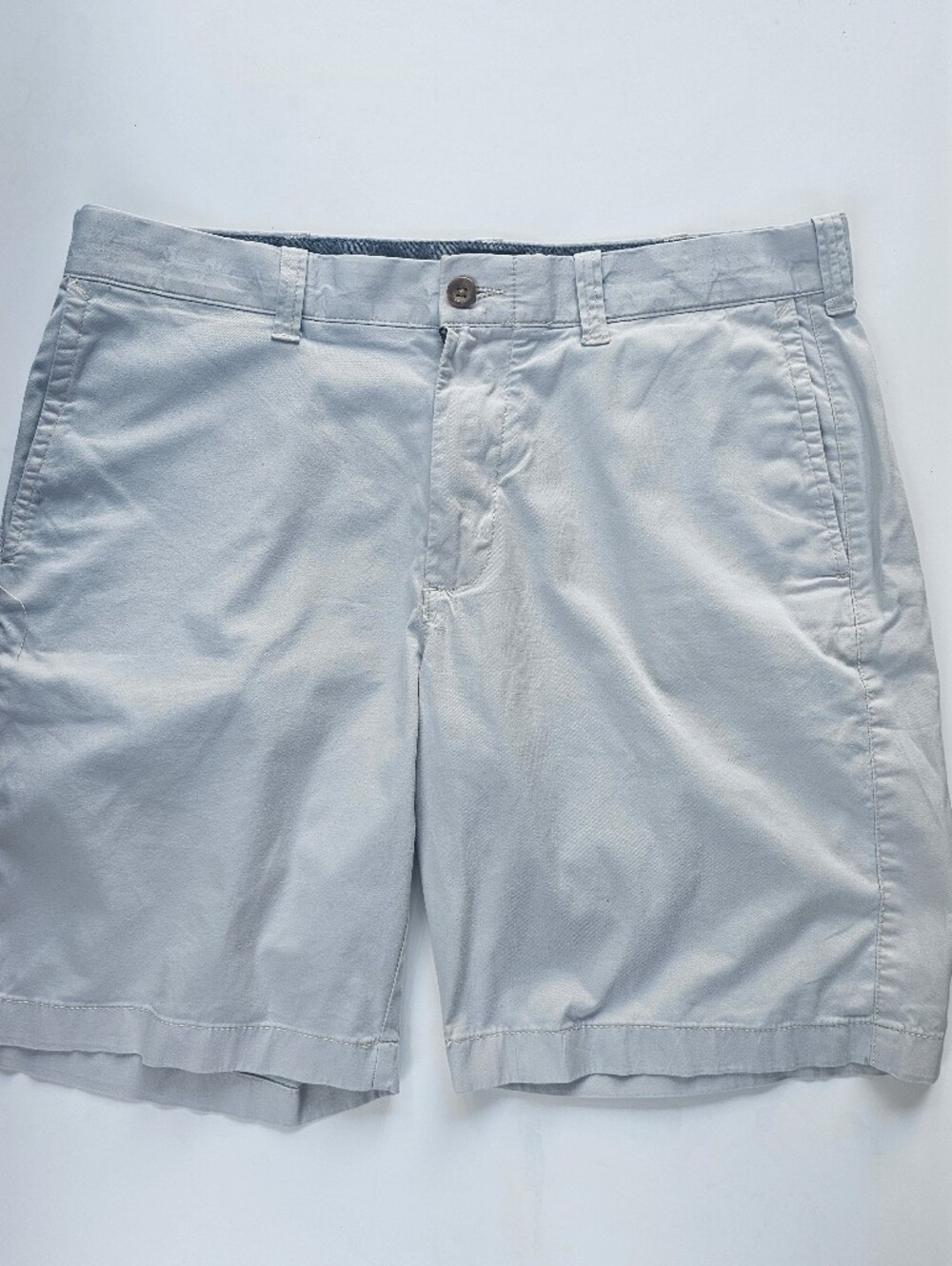 2 For $25 J.Crew Men's Stretch Chino Shorts Size 34 Light Grey 9" Inseam